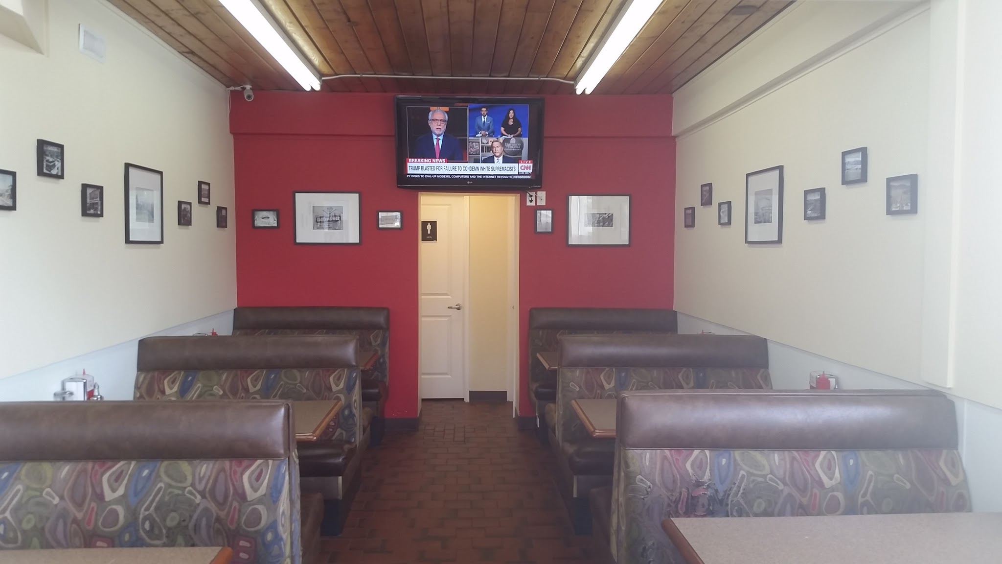 The booths inside our diner.